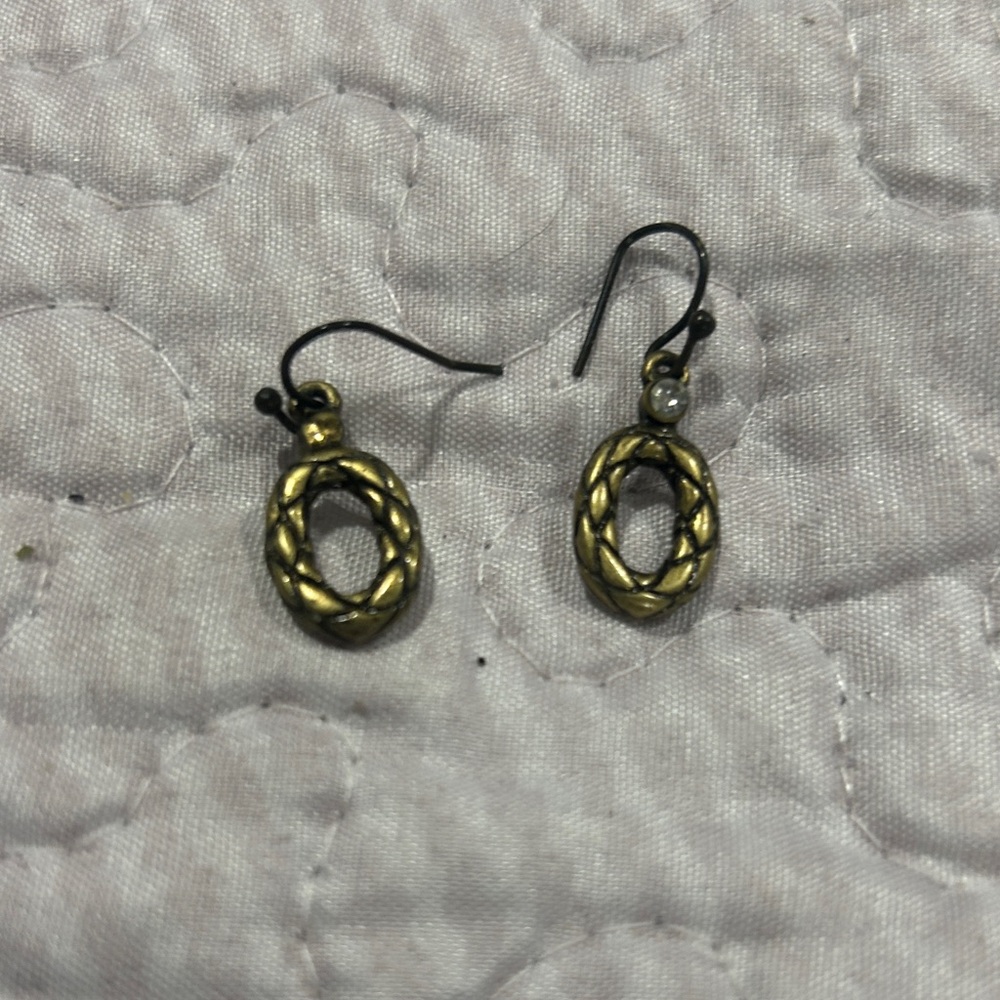 Gold Braided Hoop Earrings